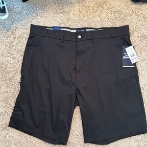 Men's Classic Black Flat Front Shorts